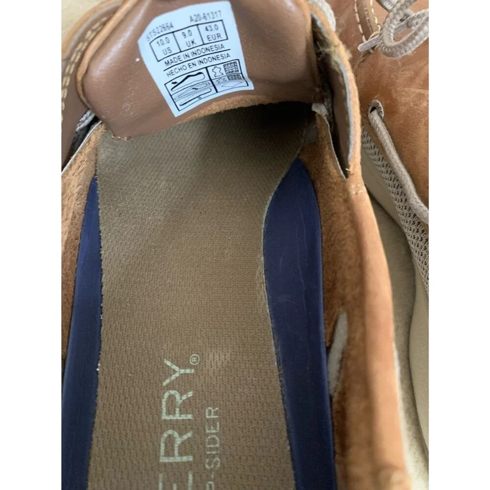 Sperry Top-Sider Billfish 3-Eye Brown Suede Moc Toe Boat Shoes Leather Size 10